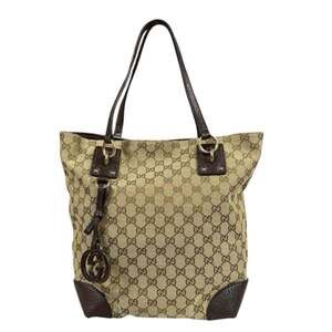 GUCCI Brown Canvas Tote Bag